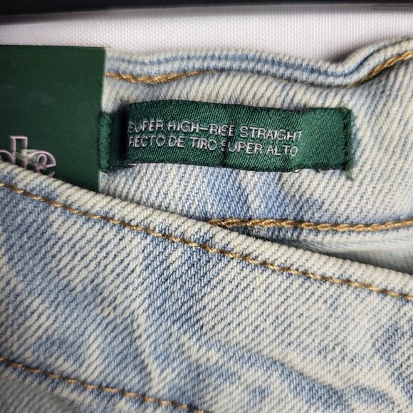 Wild Fable Jeans Women's Plus Size 24 Blue Distressed Super High Rise Straight - Picture 4 of 8